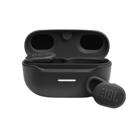 JBL Endurance Race TWS - Black - Waterproof true wireless active sport earbuds - Hero